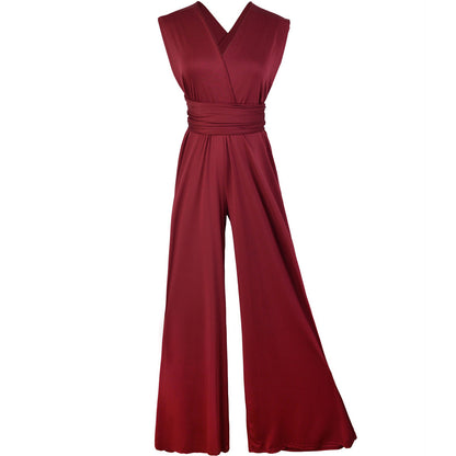 Women's Multi-rope Cross Bandage Jumpsuit