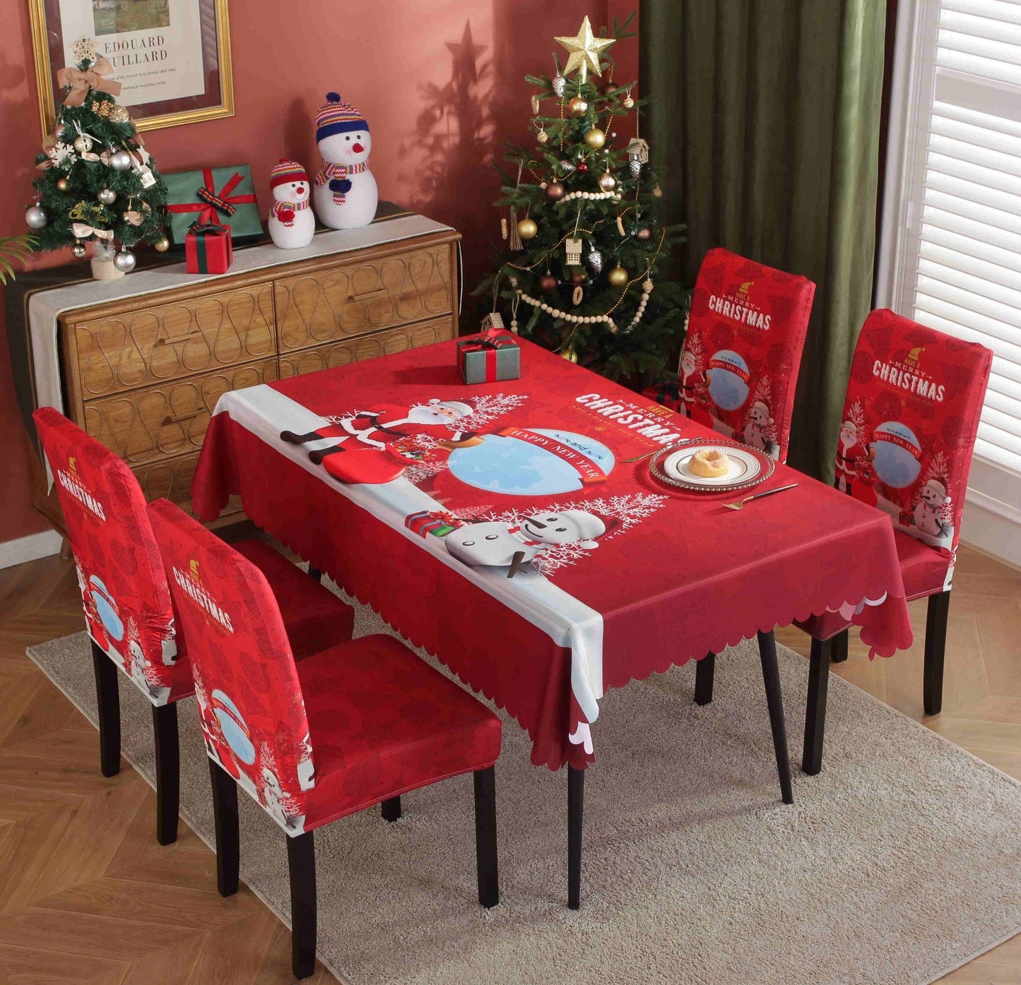 Waterproof And Oil-proof Christmas Tablecloth