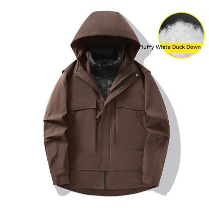 Three-in-one Removable Outdoor Work Clothes Windbreaker Jacket