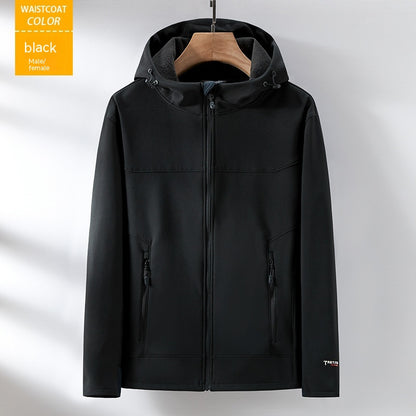 Soft Shell Jacket Fleece-lined Single-layer Coat