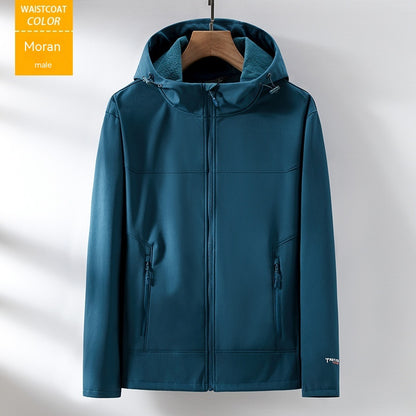 Soft Shell Jacket Fleece-lined Single-layer Coat