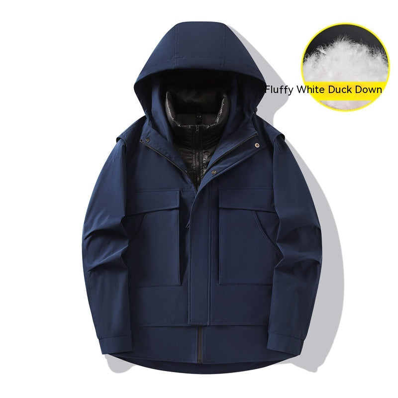 Three-in-one Removable Outdoor Work Clothes Windbreaker Jacket