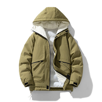 Korean Style Hooded Padded Jacket Men