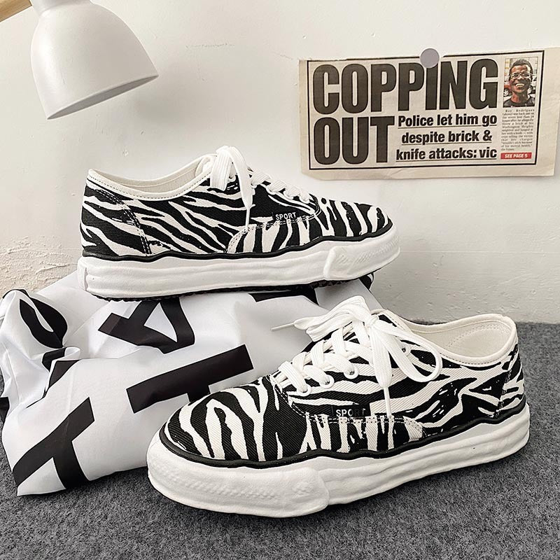 Lace-up Platform  Dissolving Casual Color Matching Shoes