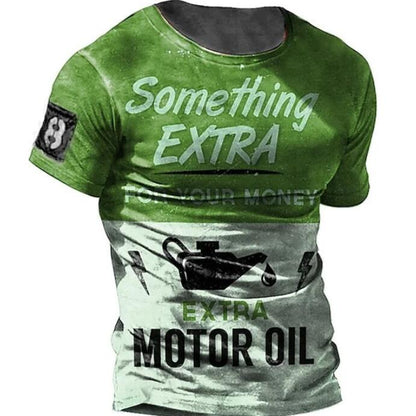 European And American Fashion Men's Retro Racing Sports T-shirt