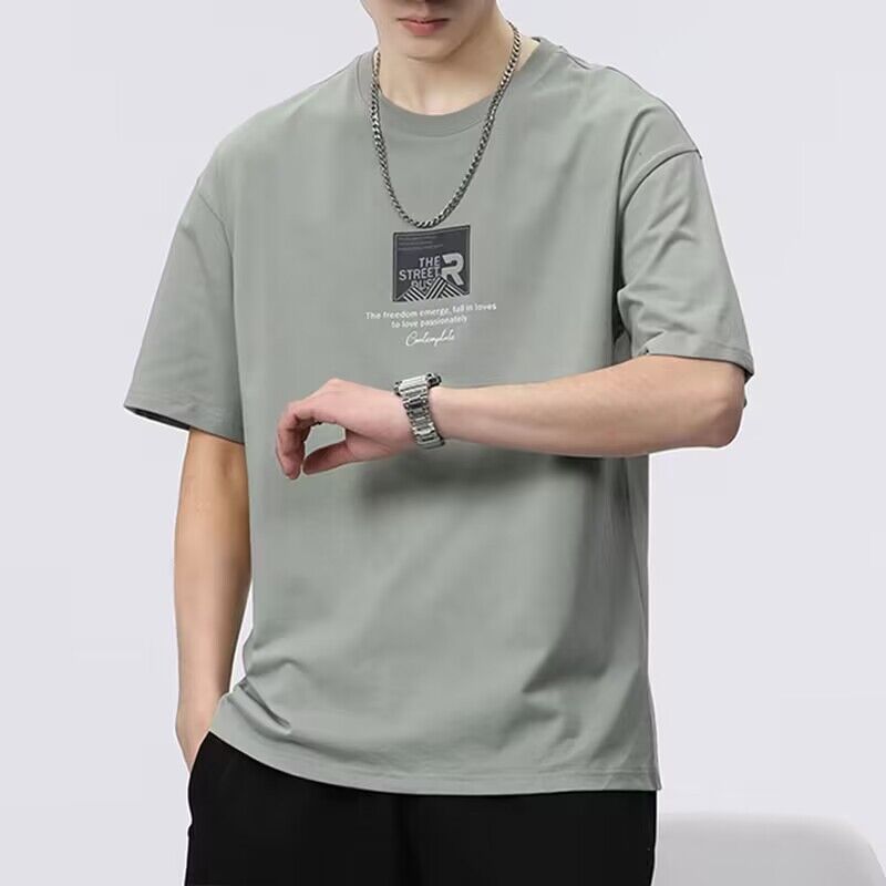 Cotton Base Shirt Fashion Brand Men's Clothing Short Sleeve