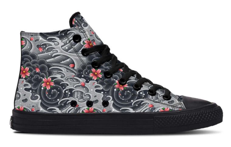 Printed Couple High-top Canvas Shoes