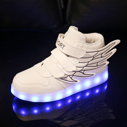 Colorful Usb Velcro Luminous Shoes