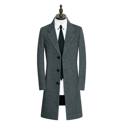 Business English Warm Young And Middle-aged Wool Coat