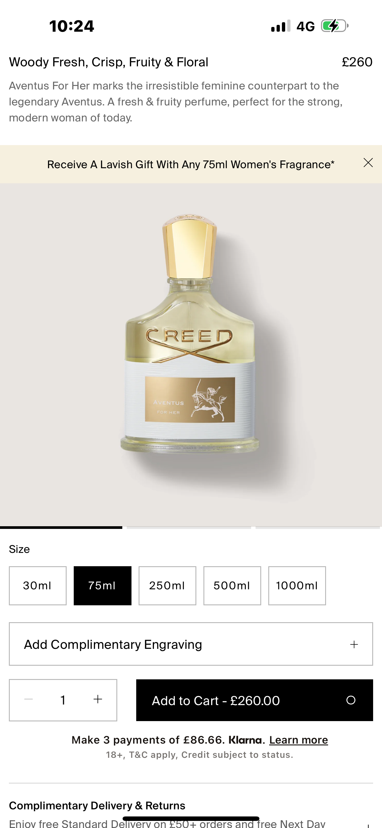 CREED AVENTUS FOR HER 100ml