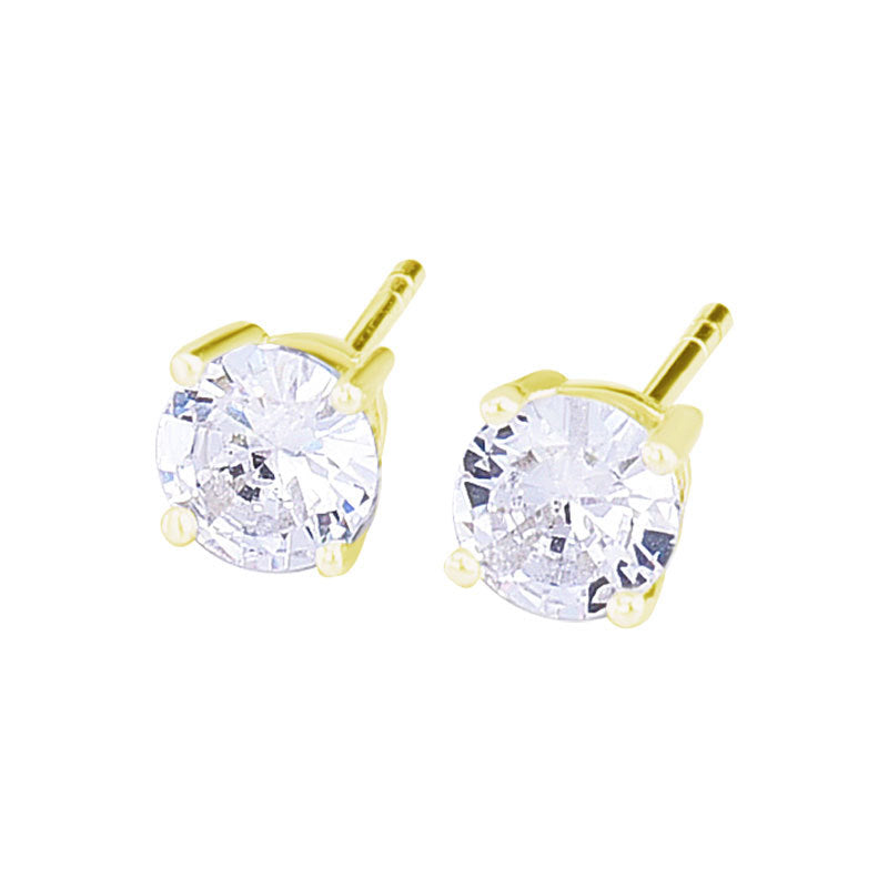 925 Sterling Silver High-grade Niche Zircon Stud Earrings