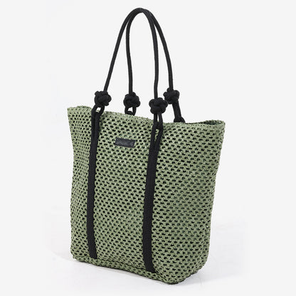 Simple Large Capacity One Shoulder Hollow Out Woven Bag