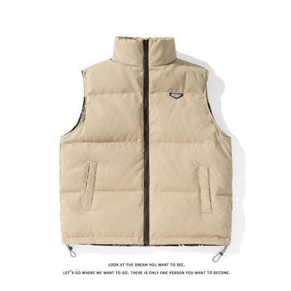 White Duck Down Vest Couple Wear On Both Sides