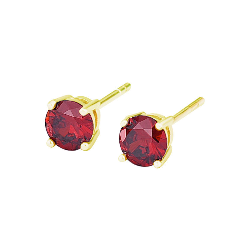 925 Sterling Silver High-grade Niche Zircon Stud Earrings