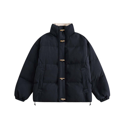 Basic Horn Button Of Trend Down Jacket