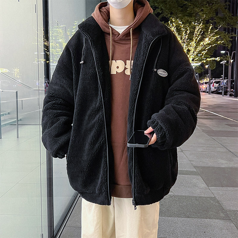 Men's Fashionable Warm Stand Collar Polar Fleece Jacket