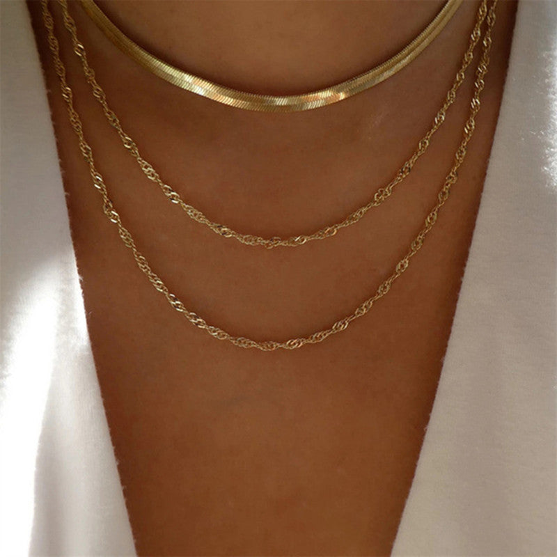 Women's Simple Metal Multi-layer Necklace