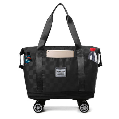 Large Capacity Dry Wet Separation Expansion Double Layer Luggage Tote