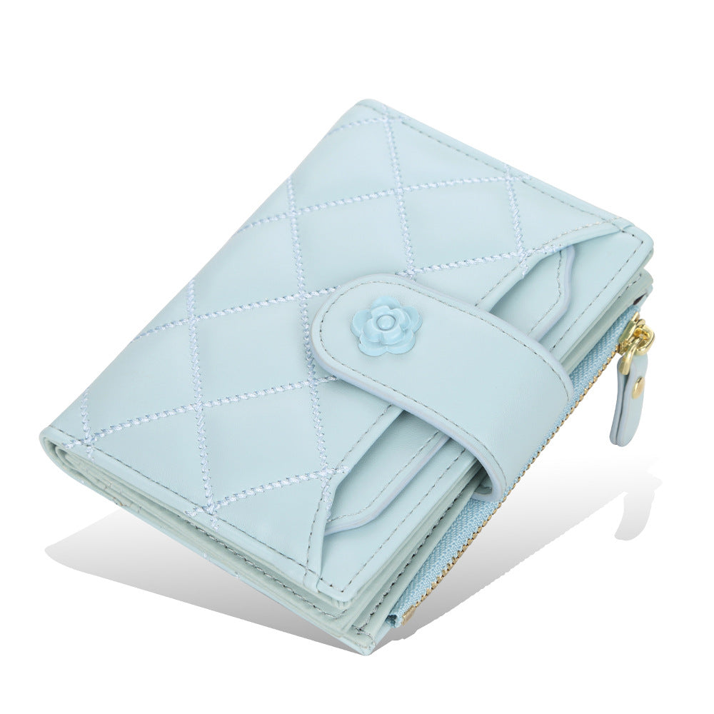 Women's Short Multiple Card Slots Zipper Wallet