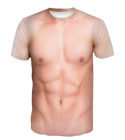 Men's Fashion Casual 3D Printed Round Neck Short Sleeve