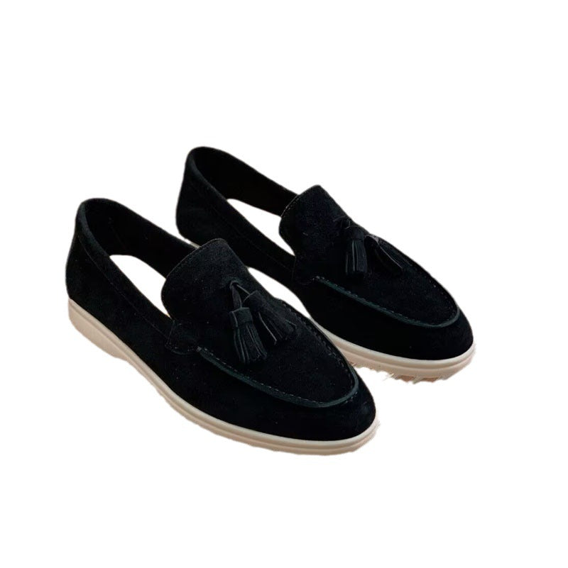 Fashion Suede Tassel Slip-on Loafers