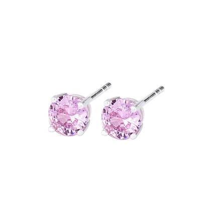 925 Sterling Silver High-grade Niche Zircon Stud Earrings