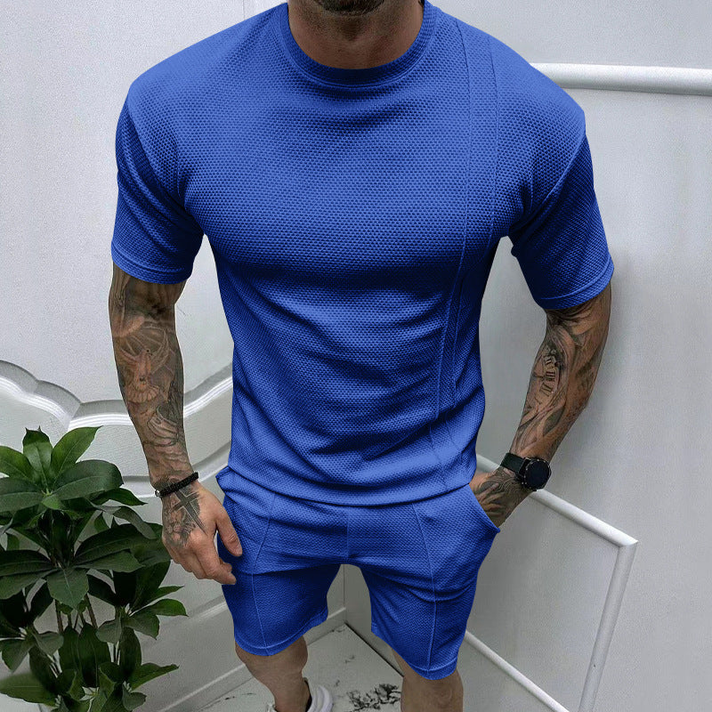 Round Neck Short Sleeve Shorts Suit Sports And Leisure