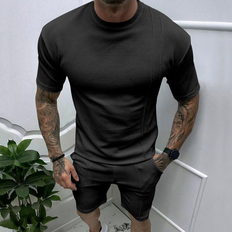 Round Neck Short Sleeve Shorts Suit Sports And Leisure