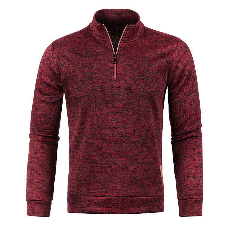 Autumn And Winter Men's Neckline Zipper Sweater