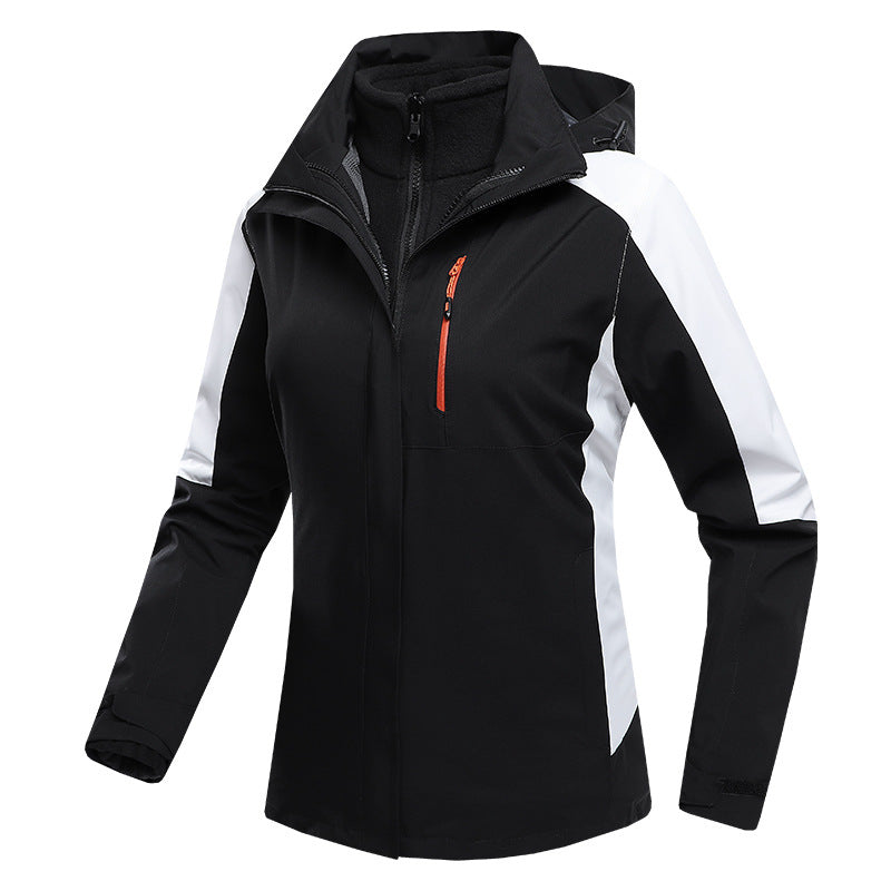 Three-in-one Waterproof Fleece-lined Thick Jacket