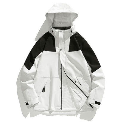 Shell Jacket Thin Removable Hooded Windproof Waterproof Jacket