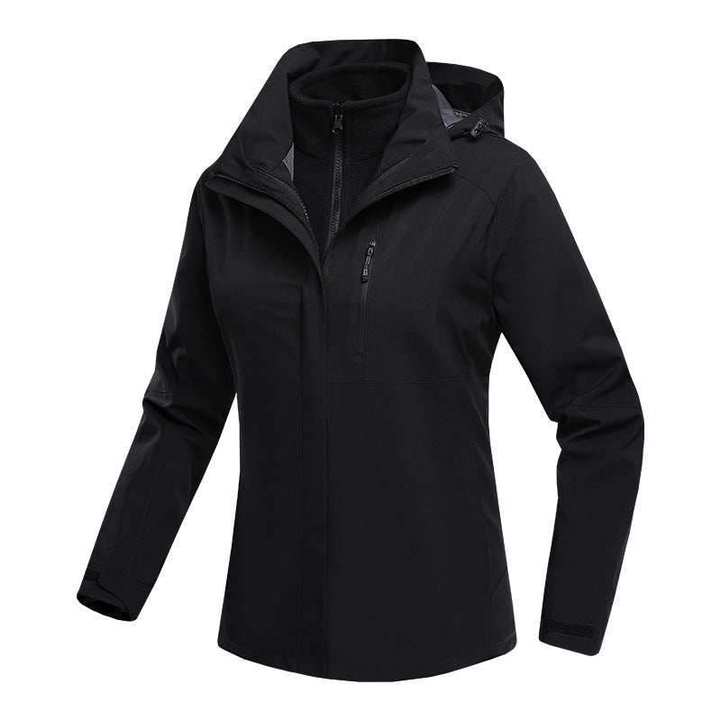 Three-in-one Waterproof Fleece-lined Thick Jacket