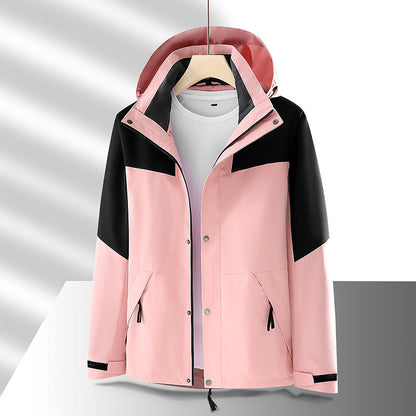 Shell Jacket Thin Removable Hooded Windproof Waterproof Jacket