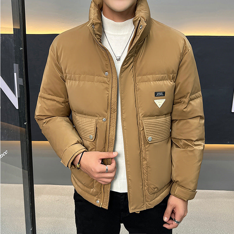 Stand Collar Casual Versatile Men's Down Jacket