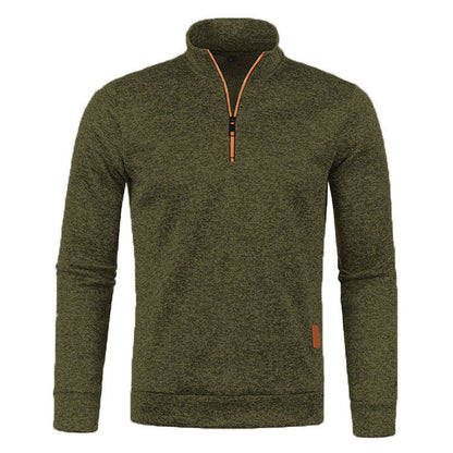 Autumn And Winter Men's Neckline Zipper Sweater