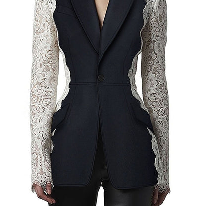 Special-interest Design Autumn Women's Fashionable Lace Long-sleeved Jacket