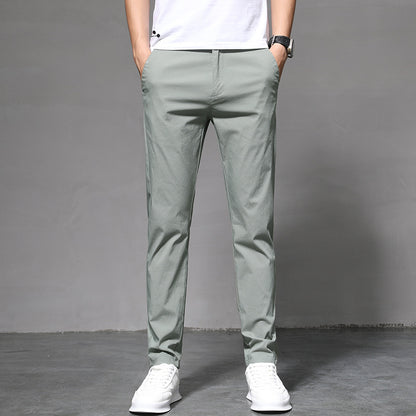 Summer Thin Slim Straight Pants Men's Korean Style