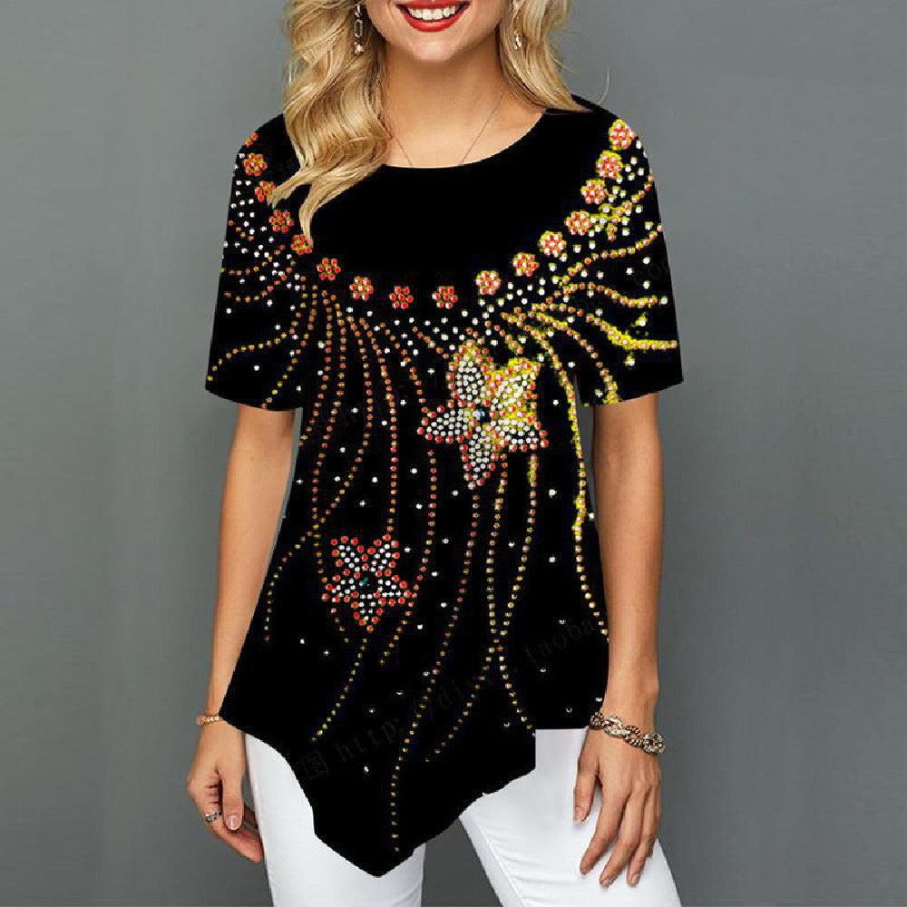 Printed Shirt Loose T-shirt Plus Size Shirt