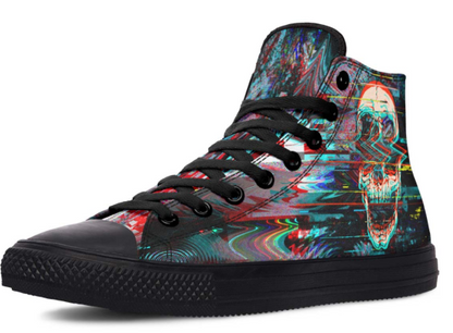 Printed Couple High-top Canvas Shoes