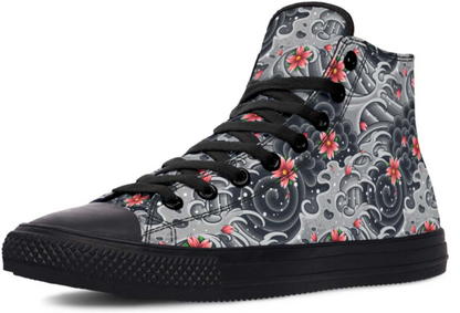 Printed Couple High-top Canvas Shoes