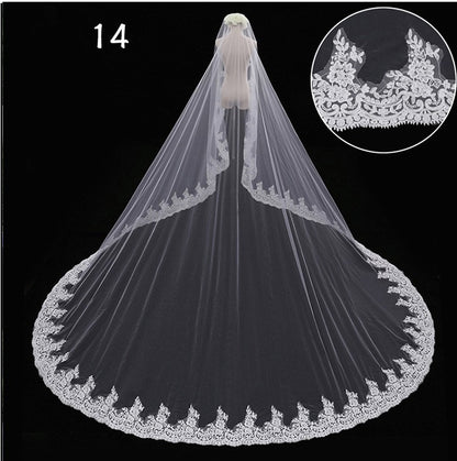 Bridal Wedding Dress Long Tail Luxury Super Fairy Wedding Veil