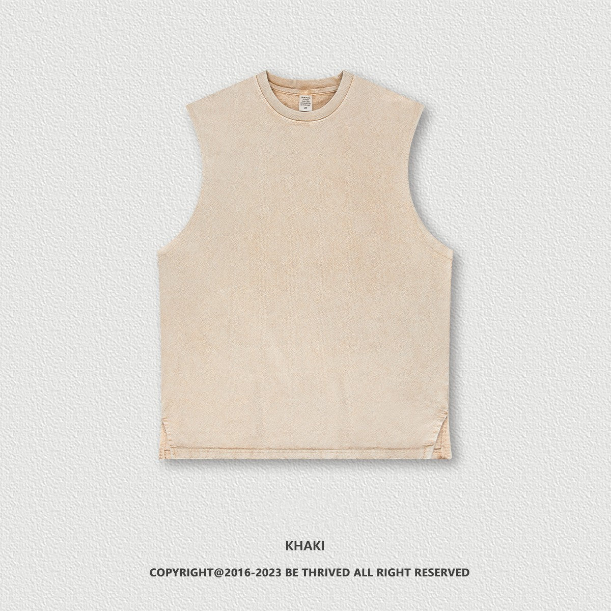 American Retro Washed Sleeveless Cotton Vest For Men