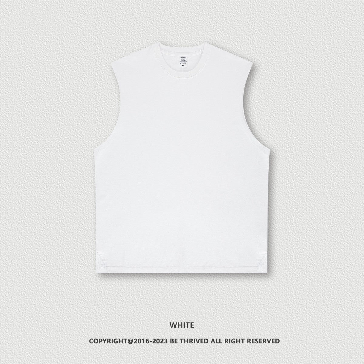 American Retro Washed Sleeveless Cotton Vest For Men