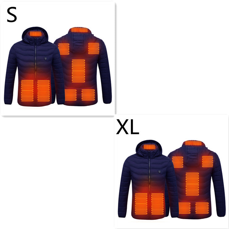 New Heated Jacket Coat USB Electric Jacket Cotton Coat Heater Thermal Clothing Heating Vest Men's Clothes Winter