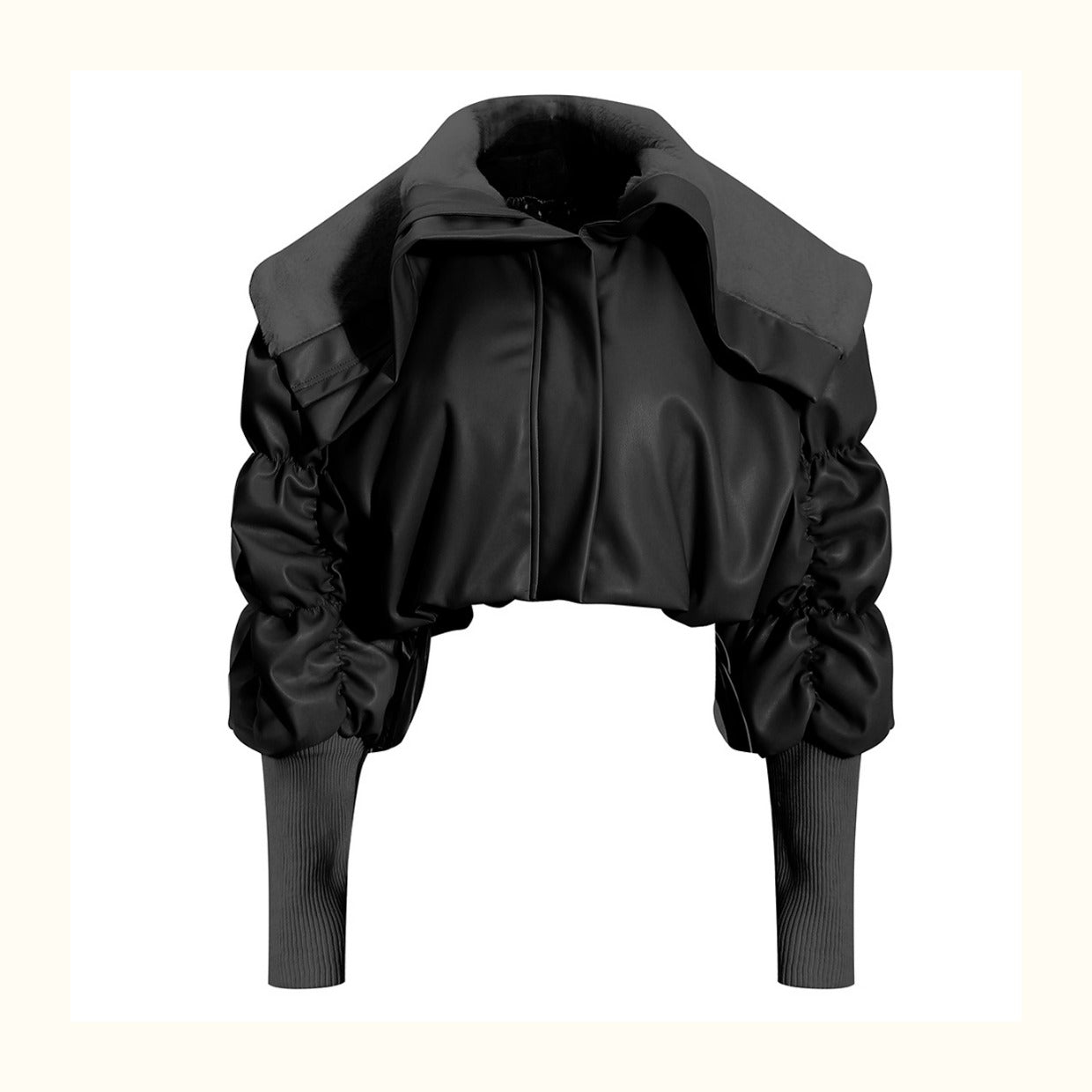 PU Leather Coat Jacket For Women