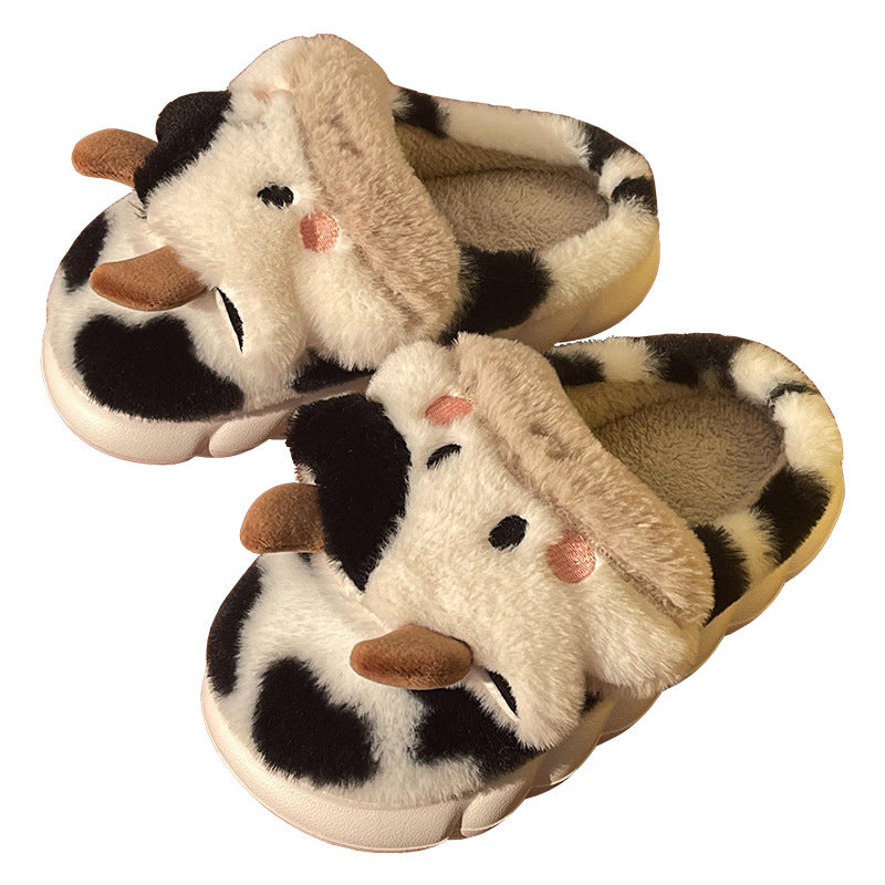 Cute cow slippers for women