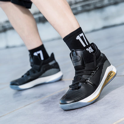 Autumn Basketball Shoes Men's Combat Cement Nail Shoes Rubber Sole Combat Boots Youth Plus Size Basketball Sneaker