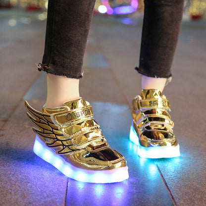 Colorful Usb Velcro Luminous Shoes