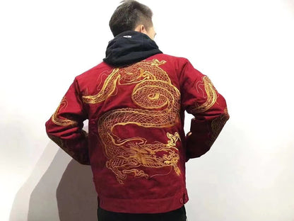 Dragon Robe Cotton-padded Chinese Dragon Embroidered Jacket