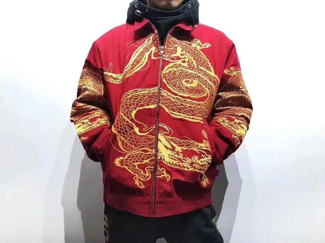 Dragon Robe Cotton-padded Chinese Dragon Embroidered Jacket